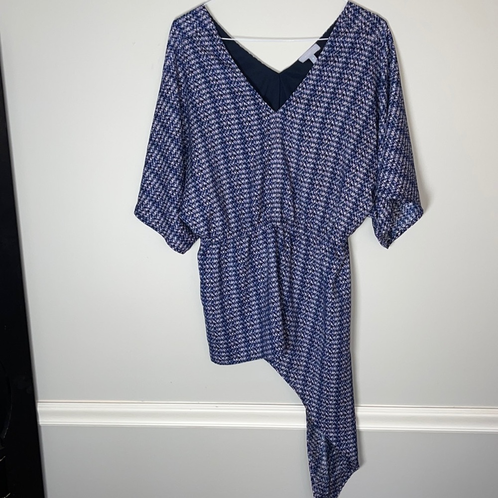 Harper & Liv Blue Asymmetrical Blouse 18